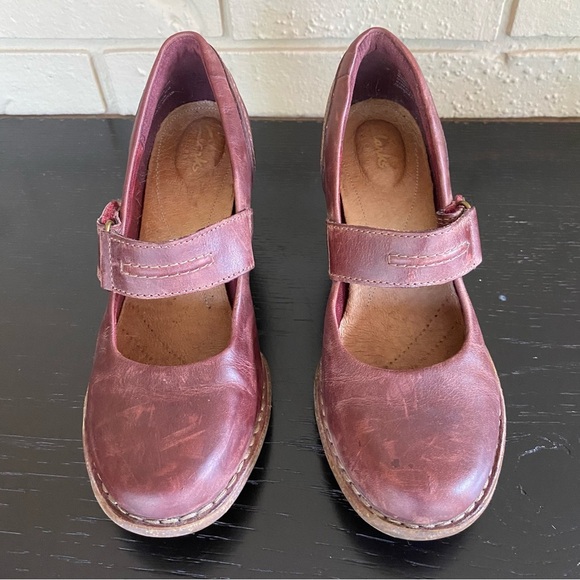 Clarks Womens Carleta Prato Mary Jane Heels Size 7 Leather Academia Comfort - Picture 3 of 7